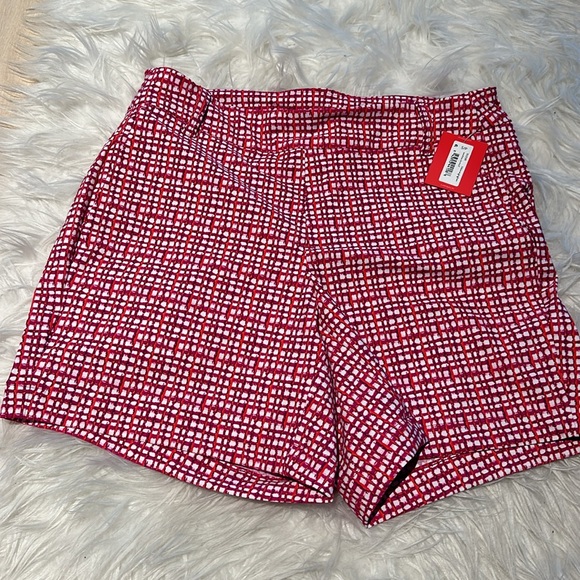NWT SPANX Sunshine Shorts Size S/P Hibiscus Gingham 4” Pull On 50212R - Picture 4 of 5